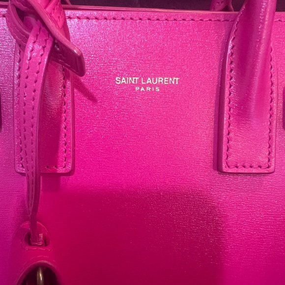 Saint Laurent Pink Leather Tote Bag - Picture 6 of 8